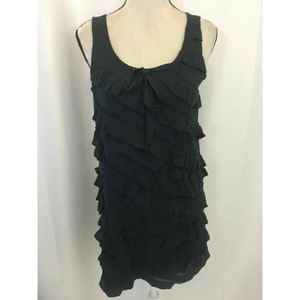 J Crew Ruffle Tank Top Dress Scoop neck